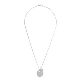 Round Necklace with Engraving and Diamond Setting
