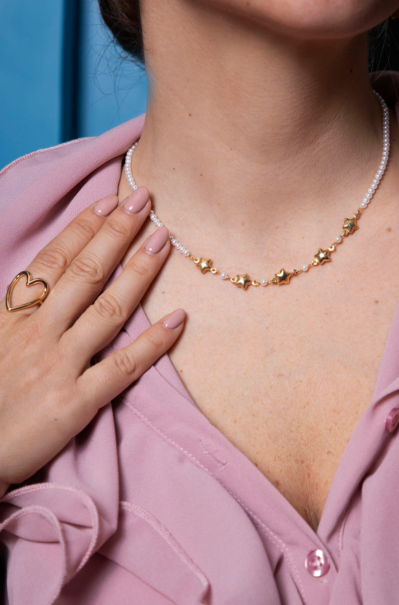 Pearls and Stars Necklace