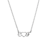 Necklace with Initials and Central Heart