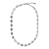 Link Necklace with Zircon Details