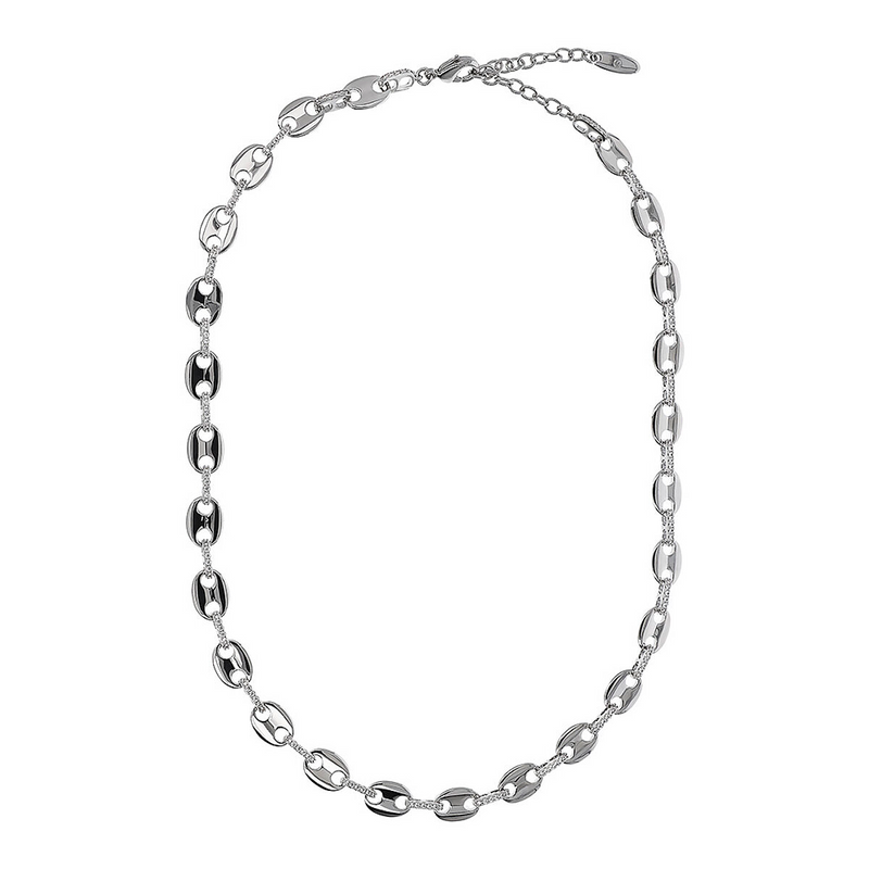 Link Necklace with Zircon Details