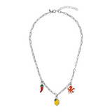 Taste of the Sea: Necklace 1 Pendant lemon/chili/octopus