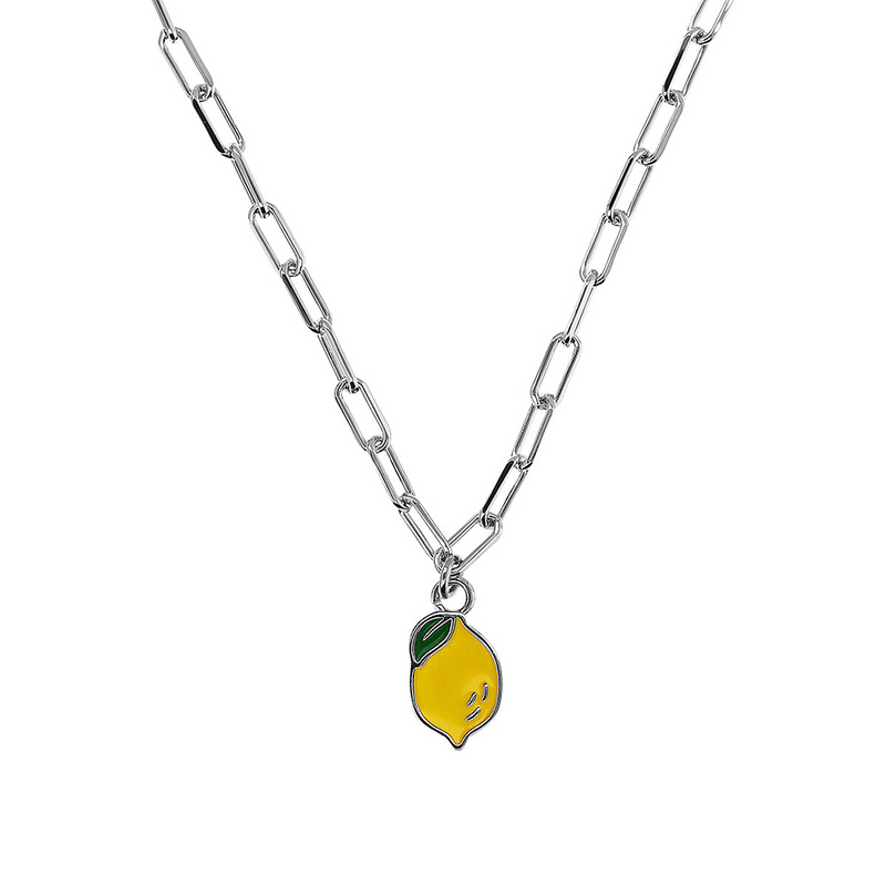 Taste of the Sea: Necklace 1 Pendant lemon/chili/octopus