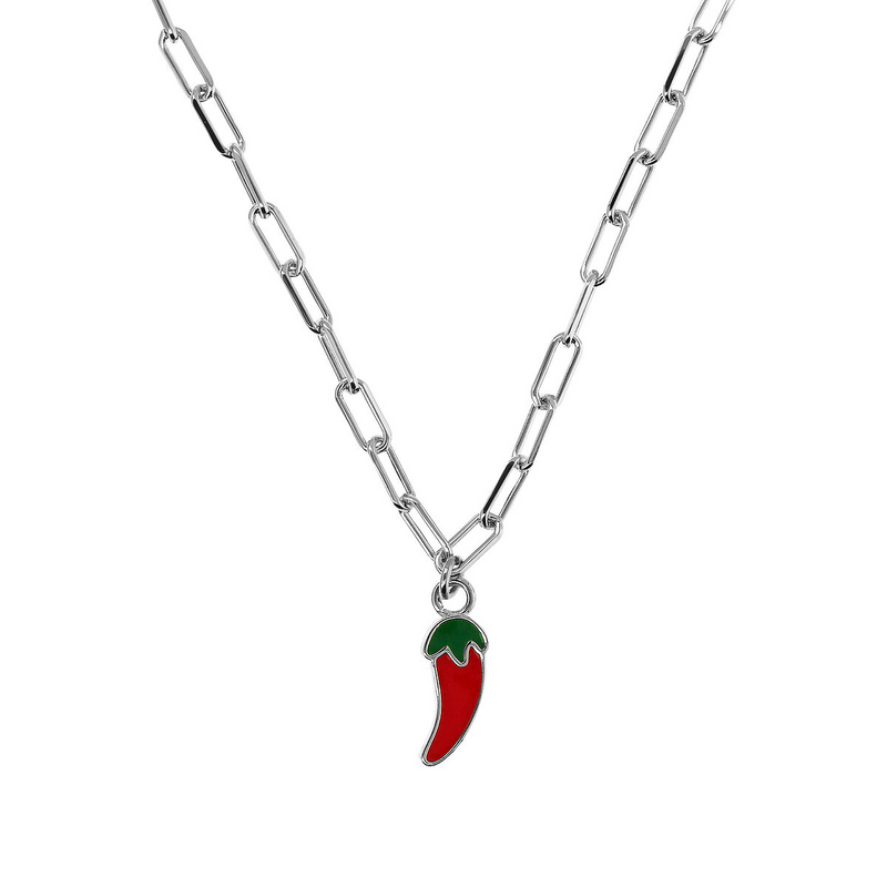 Taste of the Sea: Necklace 1 Pendant lemon/chili/octopus