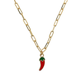 Taste of the Sea: Necklace 1 Pendant lemon/chili/octopus