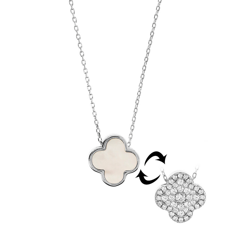 Double Color Clover Necklace