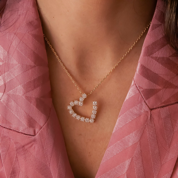 Zircon Hearts Necklace
