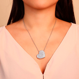 Heart Pendant Necklace with Pavé
