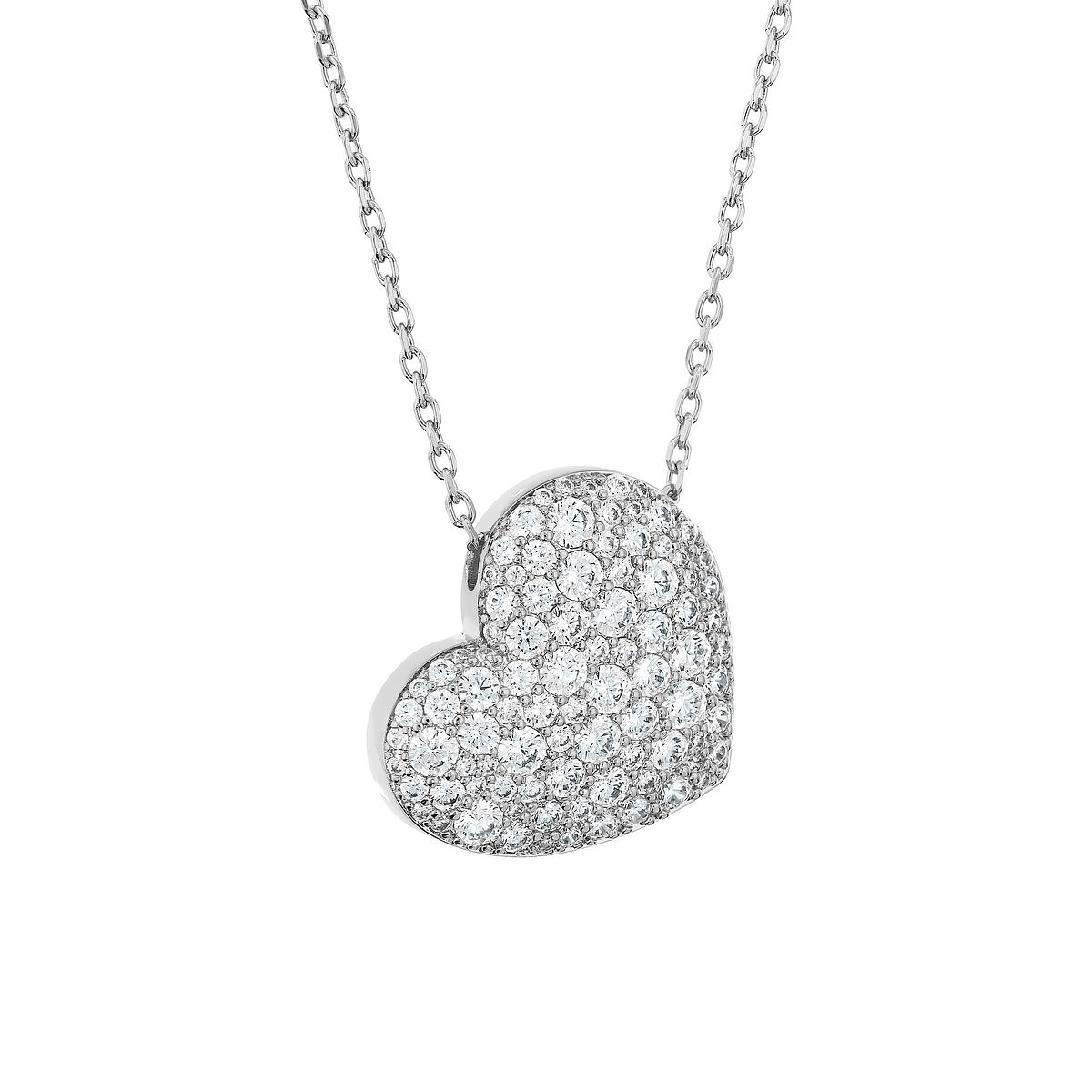 Collana Pendente Cuore con Pavé - L DI LINDA