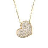 Heart Pendant Necklace with Pavé