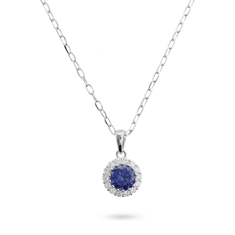 Harmony of Colors Necklace: Round Stone Pendant