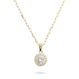 Harmony of Colors Necklace: Round Stone Pendant