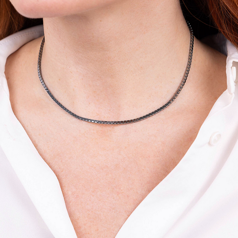 Sparkling Cube Necklace with Magnet
