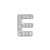 Earring with initial in zirconia Silver