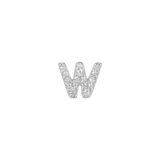 Earring with initial in zirconia Silver
