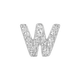 Earring with initial in zirconia Silver