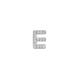 Earring with initial in zirconia Silver