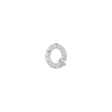 Earring with initial in zirconia Silver