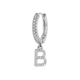 Zirconia Initial Pendant Earring