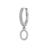 Zirconia Initial Pendant Earring