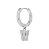 Zirconia Initial Pendant Earring