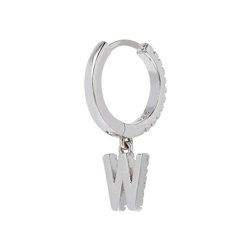 Zirconia Initial Pendant Earring