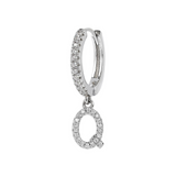 Zirconia Initial Pendant Earring