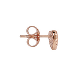 Heart earring with zirconia