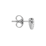 Heart earring with zirconia