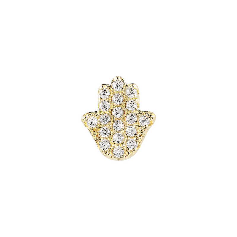 Hand earring with zirconia