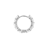 Small hoop earrings with zirconia stones