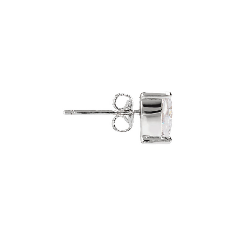 Pair of zirconia heart earrings