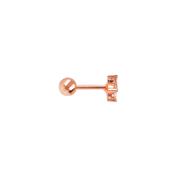 Piercing earring with zirconia star