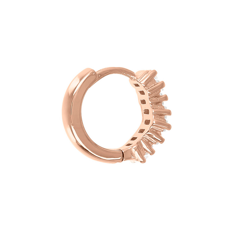 Small Half-Baguette Hoop Earrings