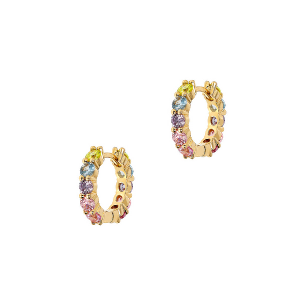 Colorful hoop earrings