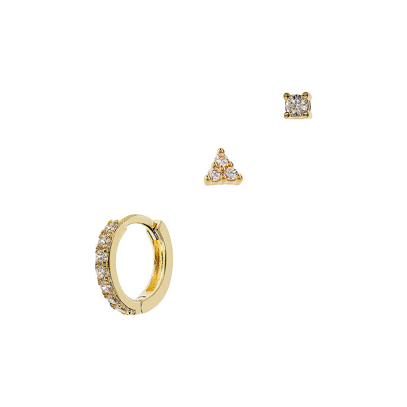 Set di 3 mini Orecchini