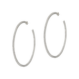 Large Zirconia Hoop Earrings