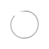 Large Zirconia Hoop Earrings