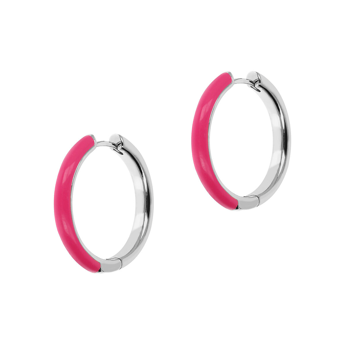 Orecchini Cerchi MEDI Double Face oro e smalto colorato - L DI LINDA