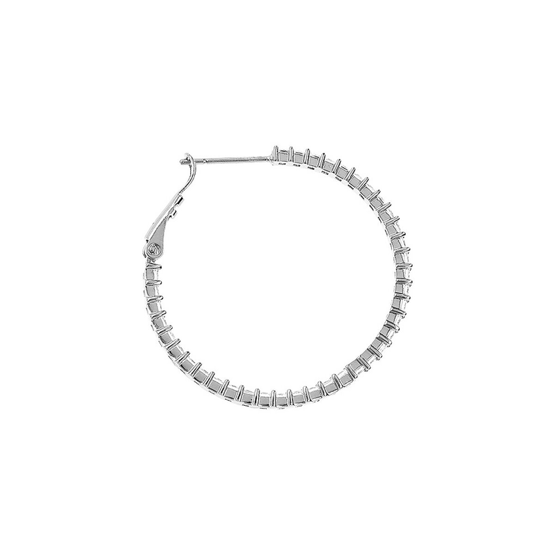 Zircon Hoop Earrings