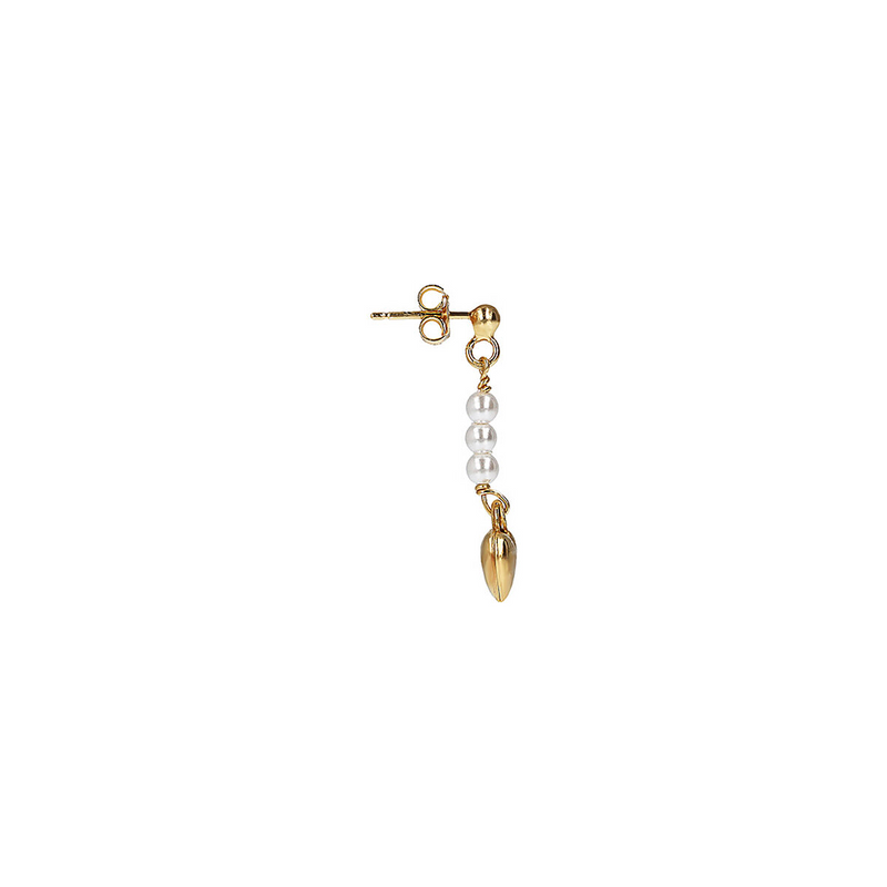 Pearl and Heart Earrings