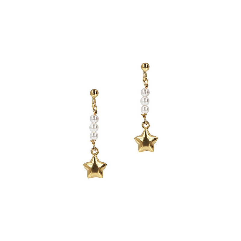 Pearl and Star Earrings