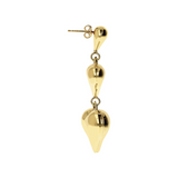 Graduated 3 heart pendant earrings