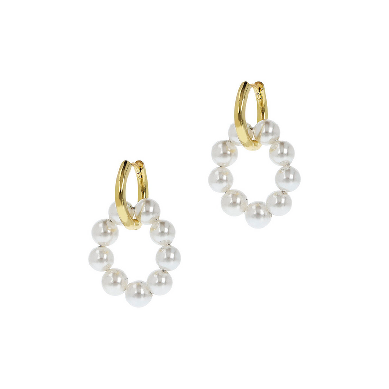 Pearl Hoop Earrings