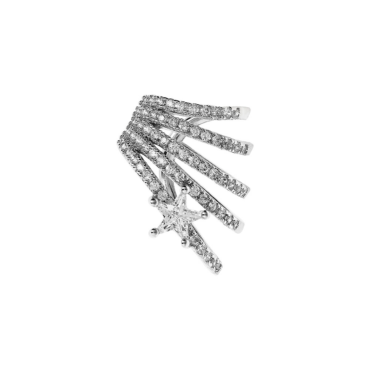 Orecchino Ear Cuff grande con zirconi - L DI LINDA
