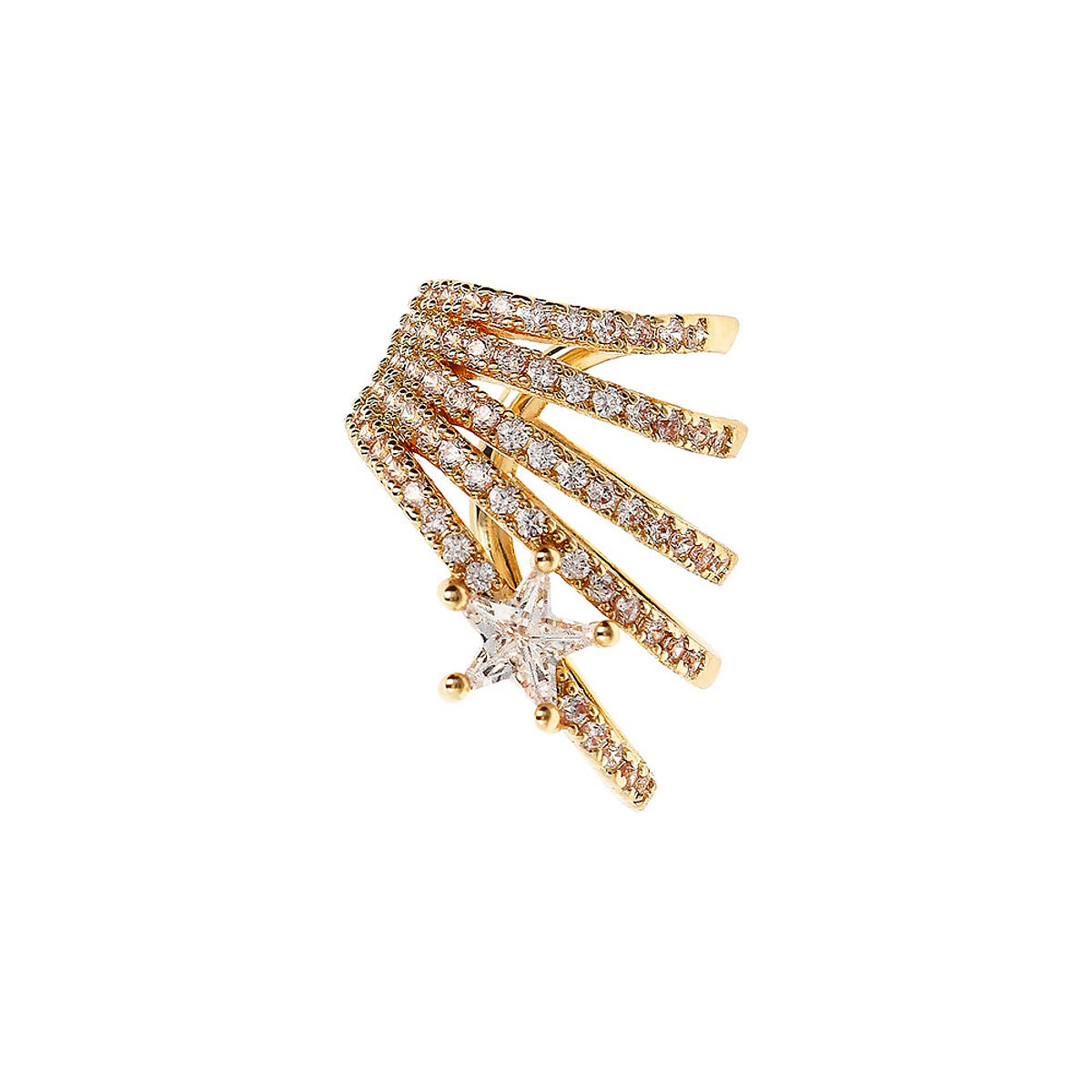 Orecchino Ear Cuff grande con zirconi - L DI LINDA