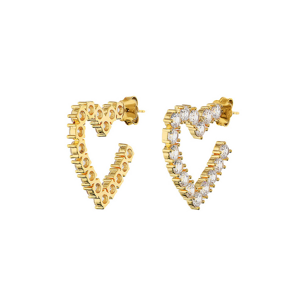 Zircon Heart Earrings