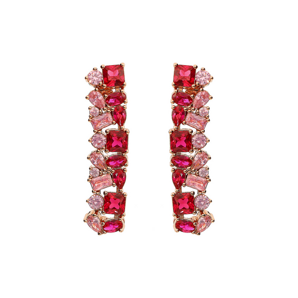 Princess Pink Ruby Long Earrings