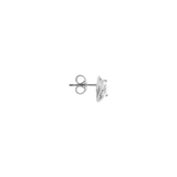 Heart Stud Earrings with Central Stone Set