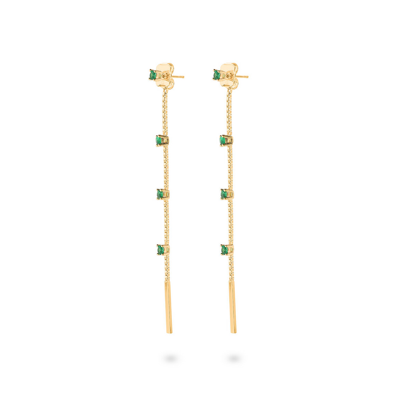 Colorful Zircon Stones Waterfall Earrings